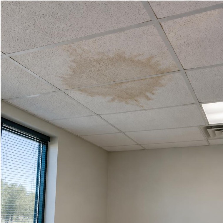 Interior ceiling stain
