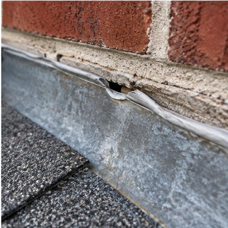 Chimney flashing detail