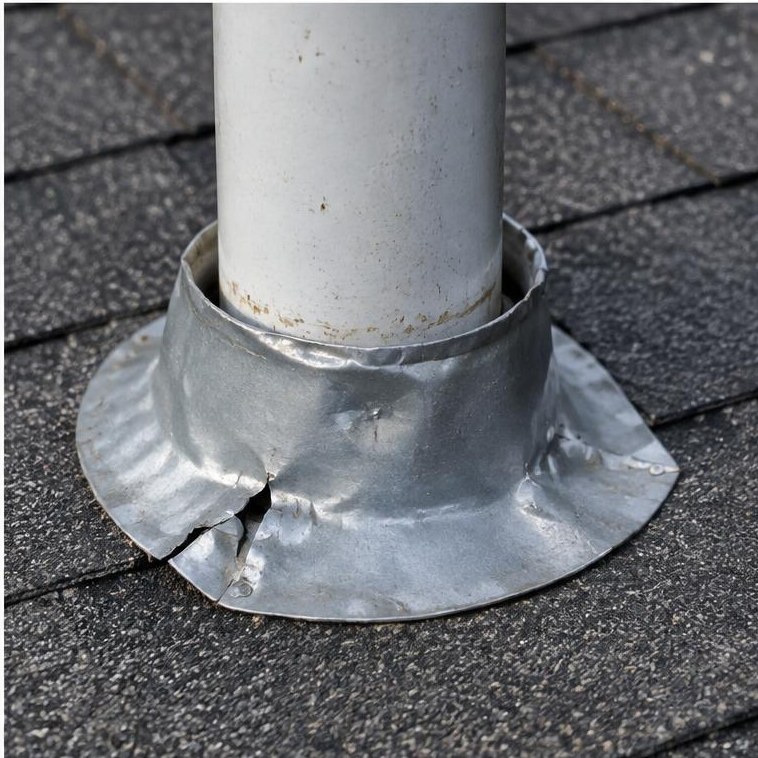 Plumbing vent flashing