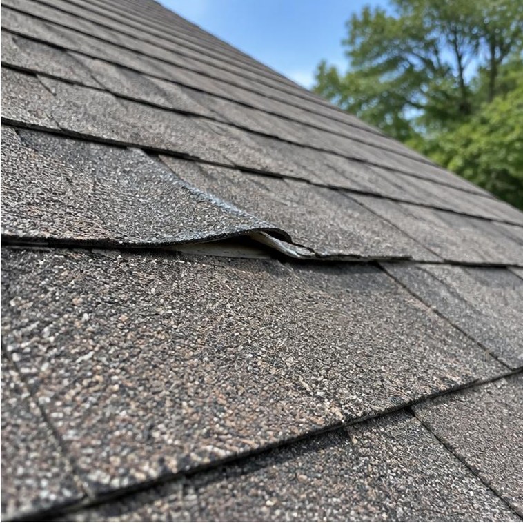 Creased shingles
