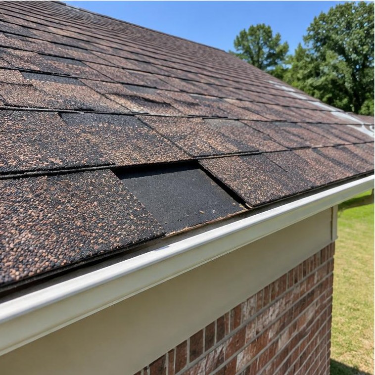 Shingle eave and gutter