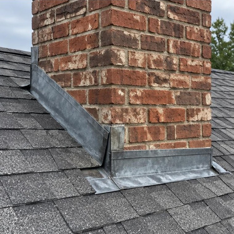 Chimney flashing detail